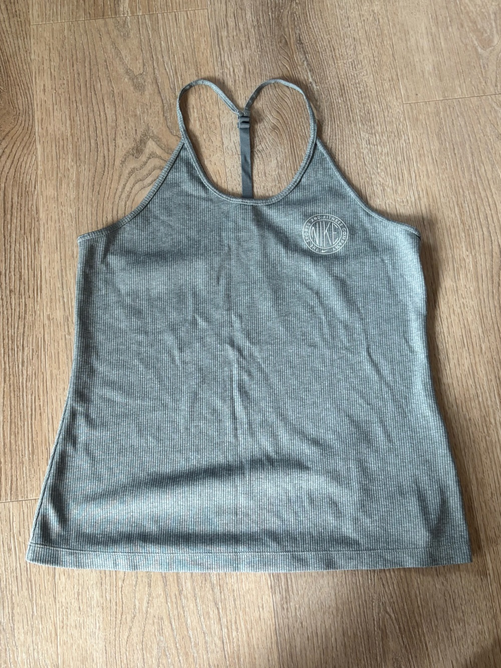 Women's Nike dry fit Ribbed adjustable Tank Top - Gray